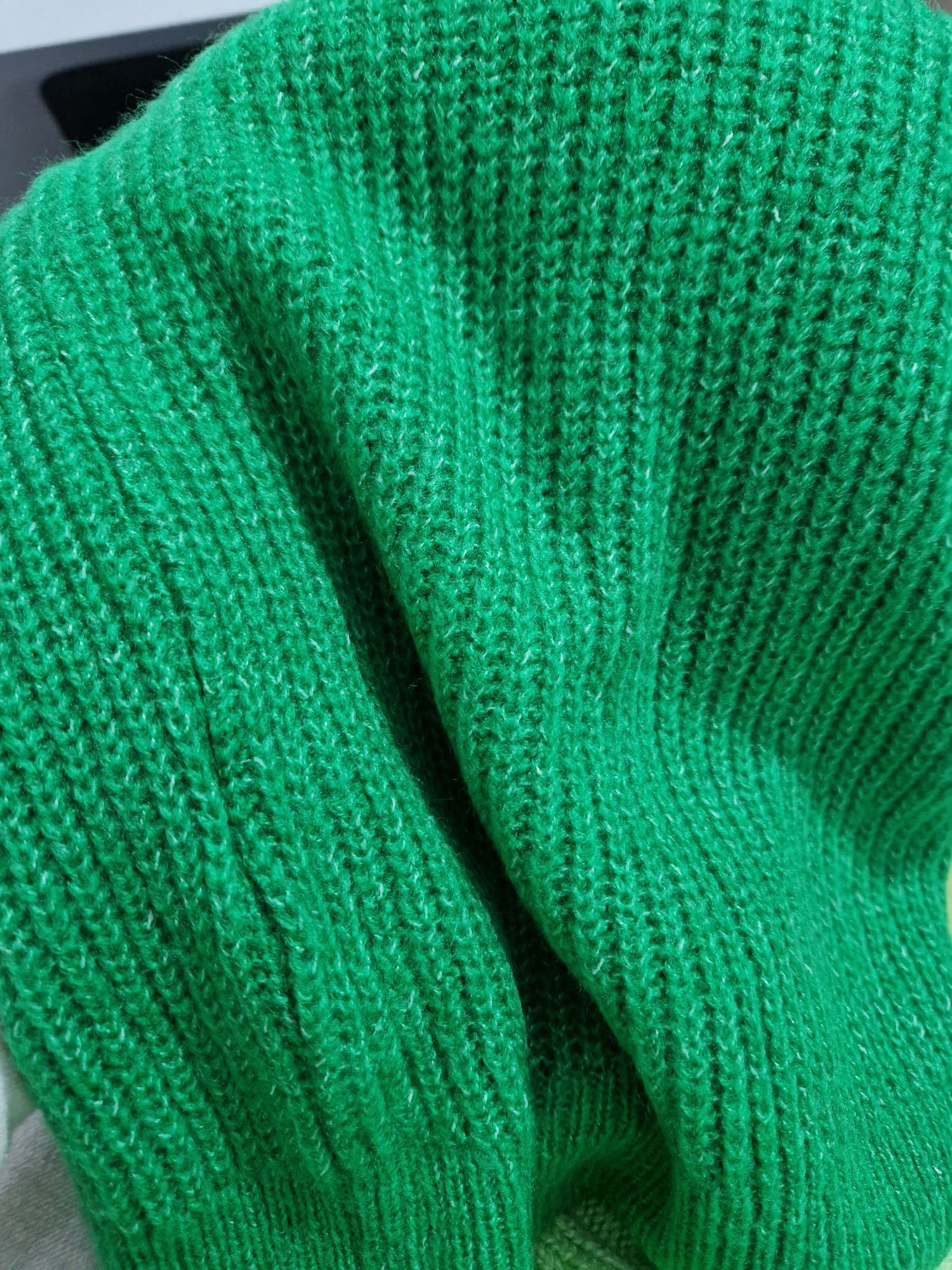 pulover tricotat, verde, M-XXL, superb