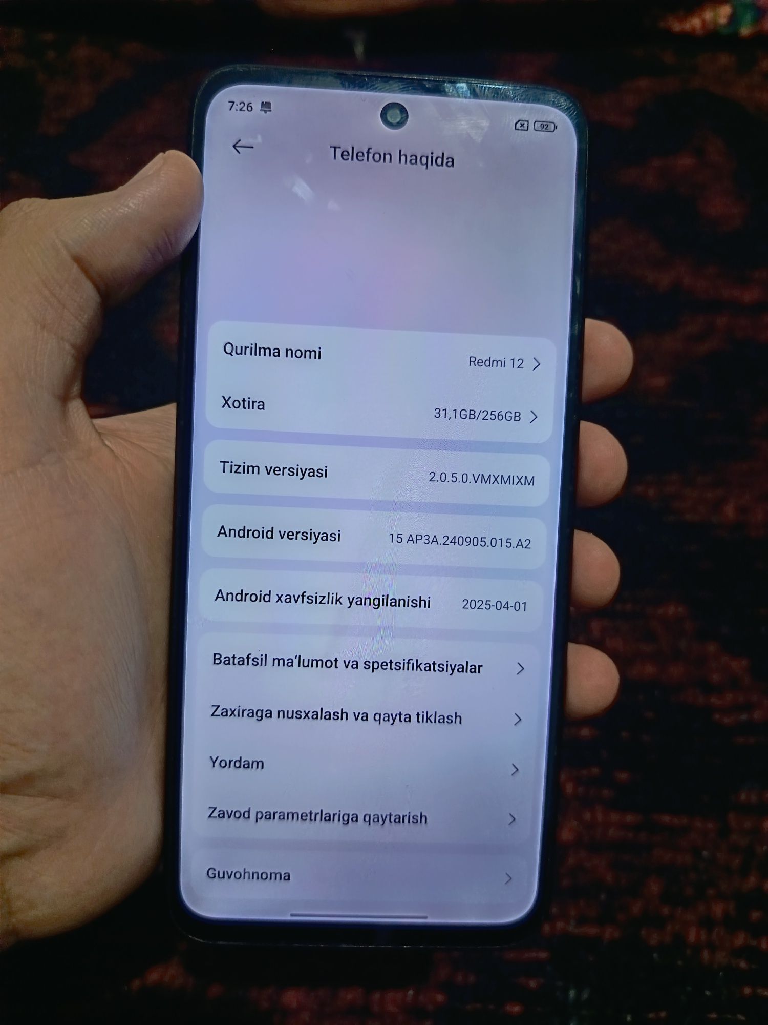 Redmi 12 srochna sotiladi