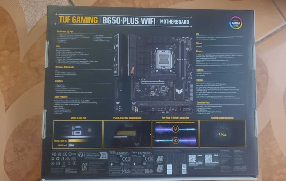 Kit ryzen 7 7800X3D + ASUS TUF B650-PLUS WIFI + 32GB RAM 6000MHz CL30