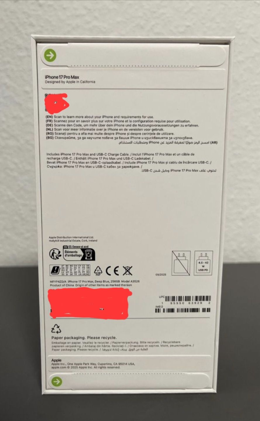 Iphone 17 pro Max 256GB Blue