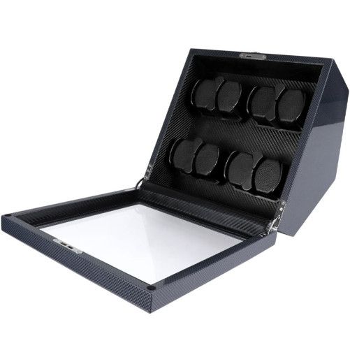 Cutie intors ceasuri automatice amprenta iUni, Watch Winder 8, Carbon