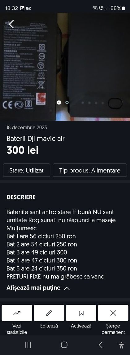 Bateri Dji mavic air