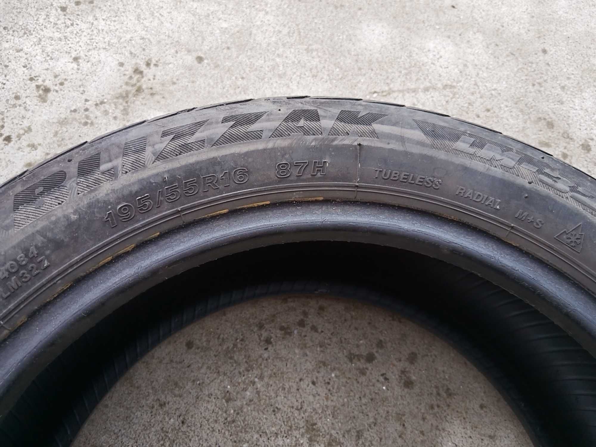 Anvelope iarna second hand M+S 3PMSF Bridgestone Blizak 195/55 R16 87H