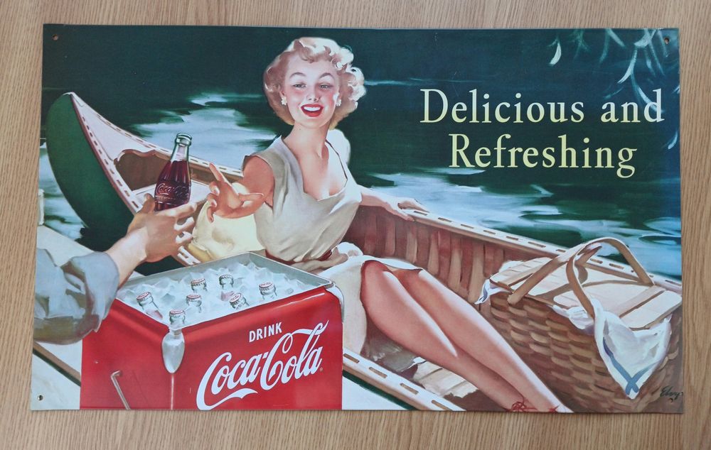 Placa decorativa retro din tabla - Coca Cola