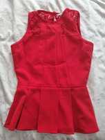 Rosu de revelion! Top Peplum H&M