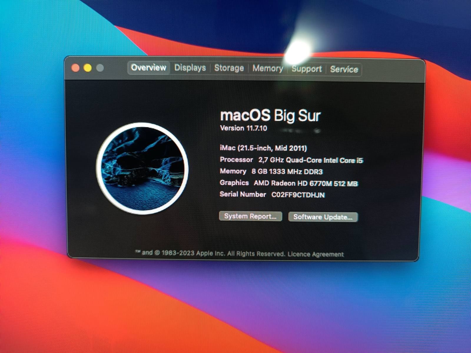 Imac 21.5-inch,Mid 2011