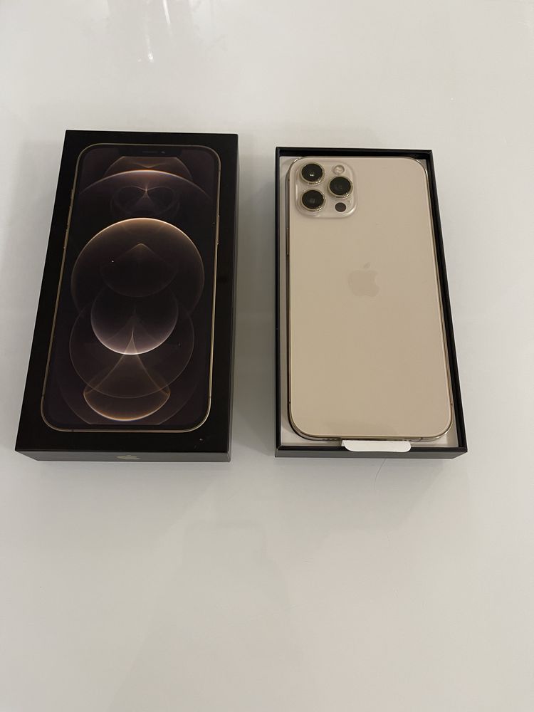 Iphone 12 pro max gold 256gb fullbox impecabil 75% baterie