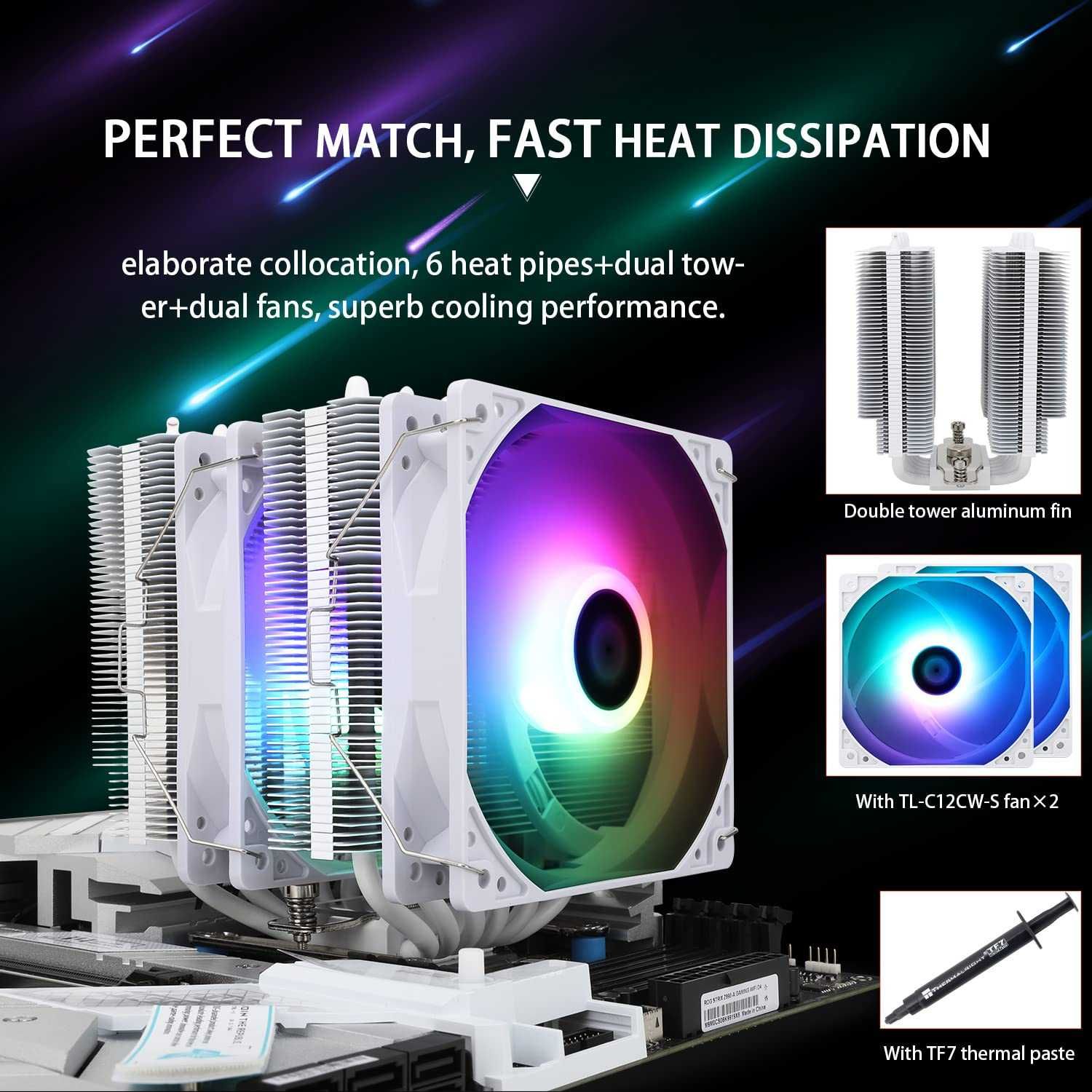 Cooler Procesor Thermalright Peerless Assassin 120 SE ARGB White