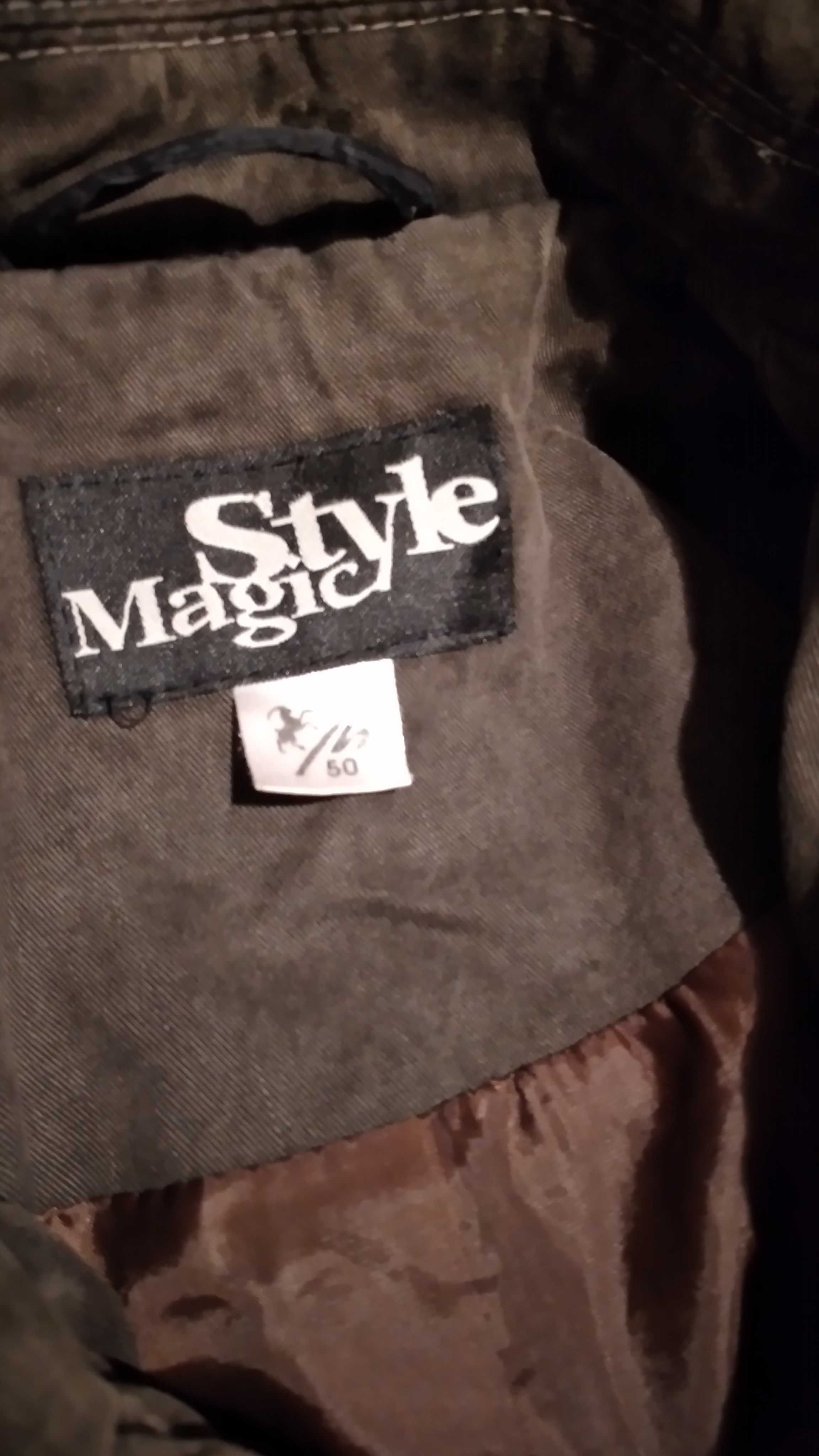 мъжко яке/цвят маслено зелено/марка Style Magic ном 50  ш55 см д-на 75