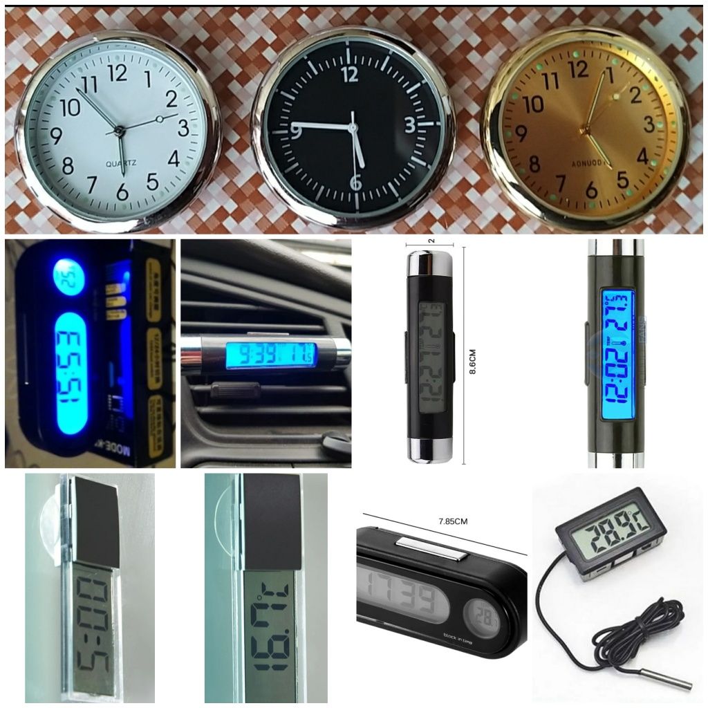АВТО -часы, градусники, USB зарядчики на авто(1,5)