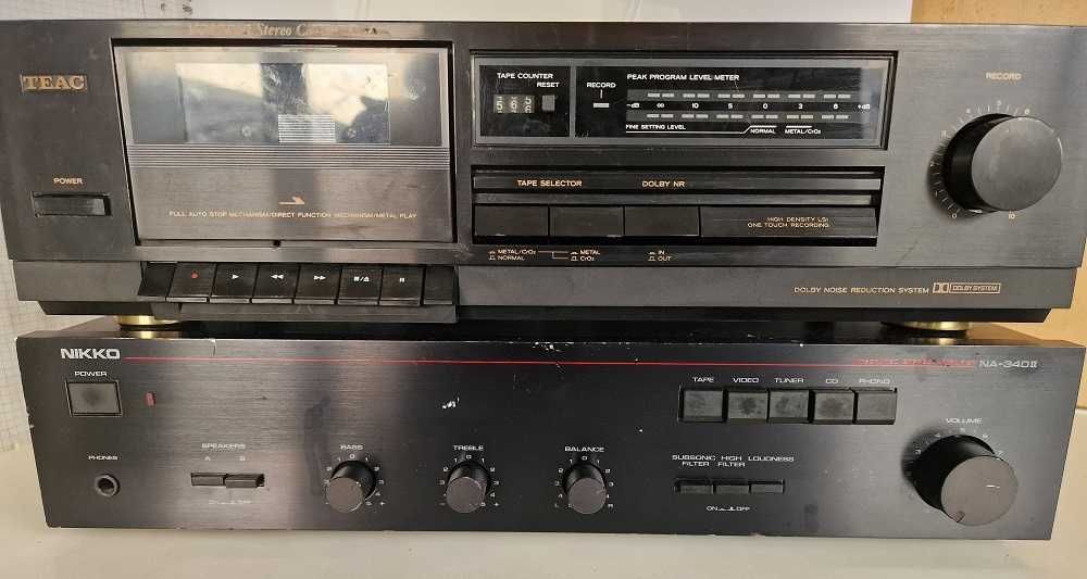 Vand amplificator NIKKO si cassetofon deck TEAC