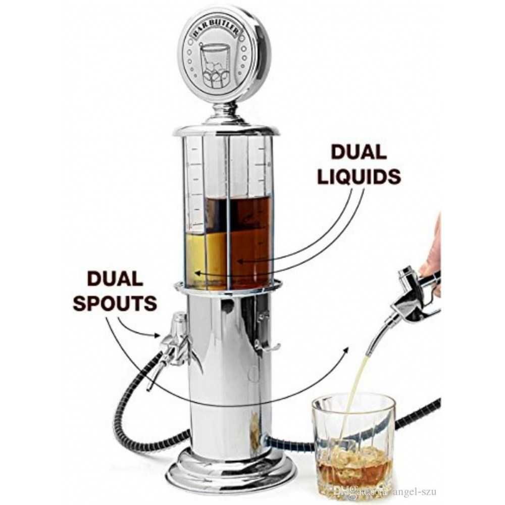 Ретро бензинова колонка диспенсър за напитки с два маркуча