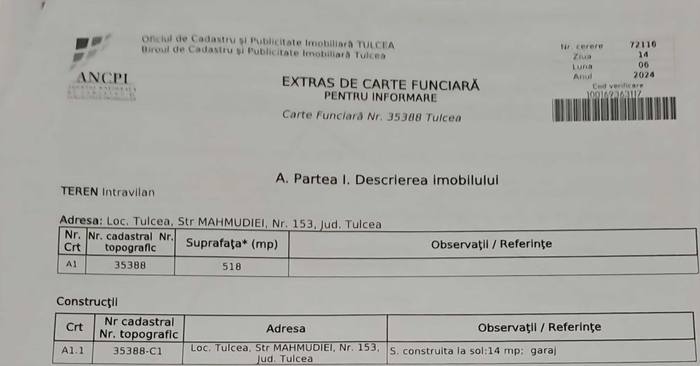 Vând teren intravilan Tulcea