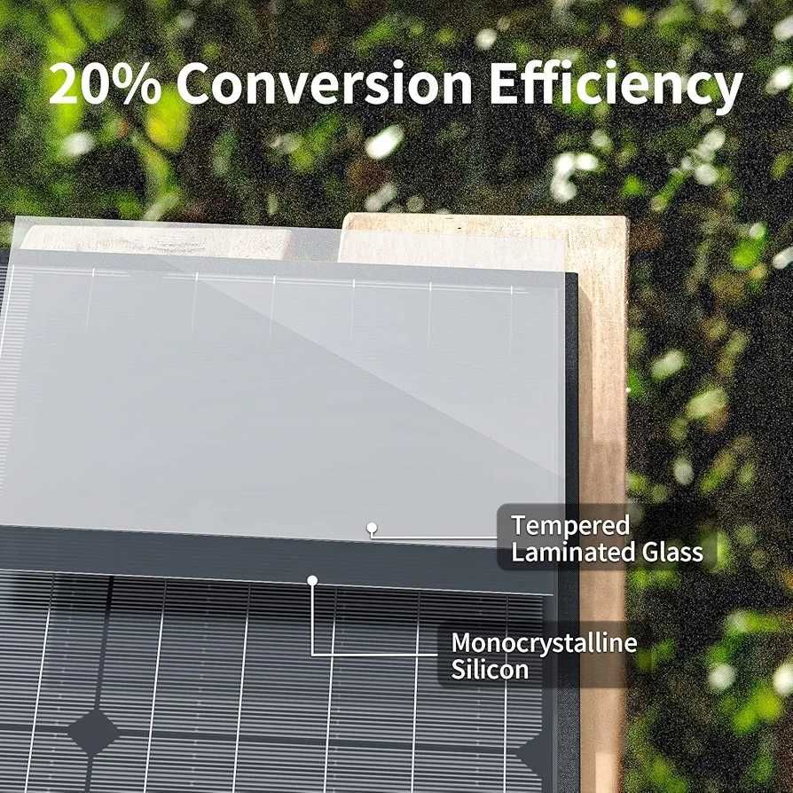 NTONPOWER Solar Panel Foldable 60 W, Monocrystalline Solar Panel