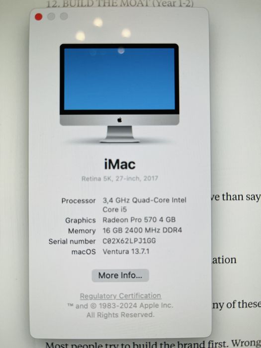 Impecabil  imac 27 16gb ram 1TB