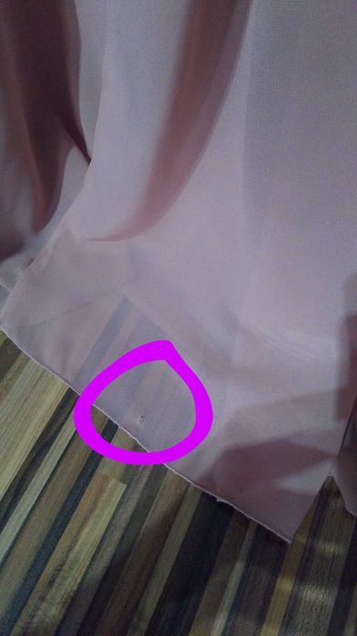 Rochie eleganta cu mărgele, m. 42, culoare roz pudrat