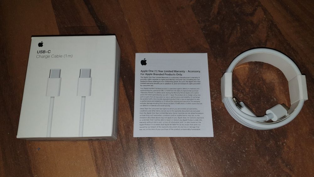 Cablu original Apple 1 metru USB C la USB C iPad MacBook iMac