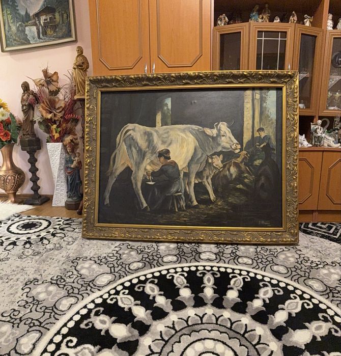 Tablou pe Panza Semnat Mare 140x115cm !!!