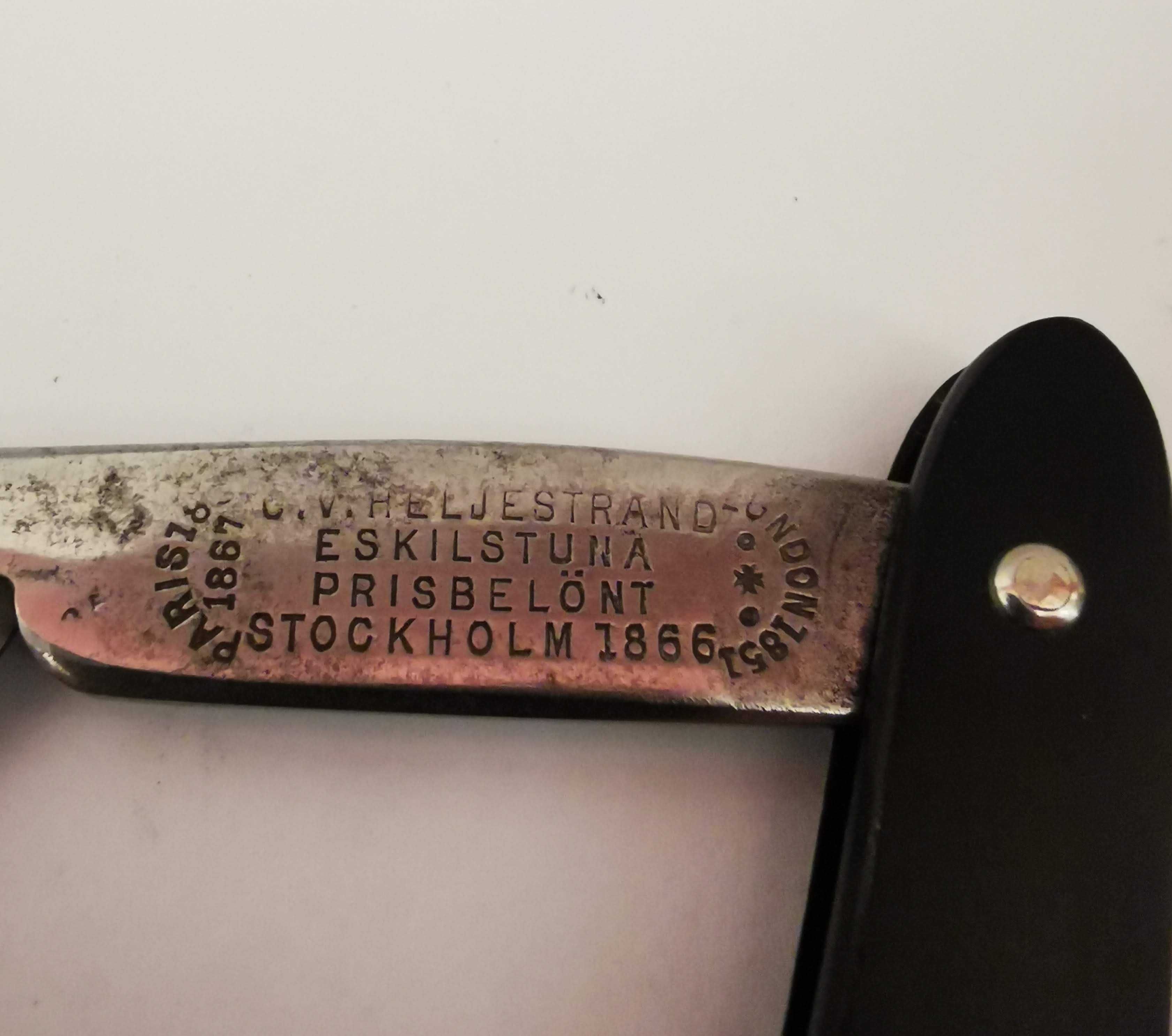 Brici suedez C.V.Heljestrand - frameback, 6/8 - shave ready
