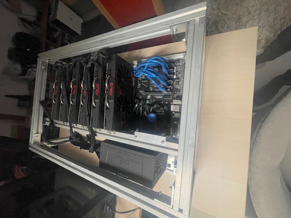 Mining rig 6 placi asus p106