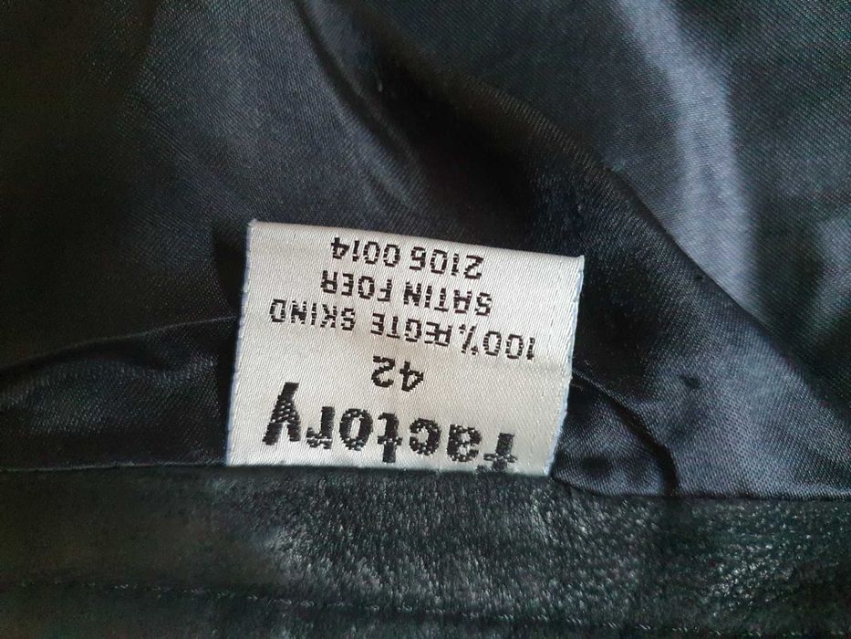 Pantaloni de piele FACTORY (rock, motor) - Marimea 42 (Talie 83 cm)
