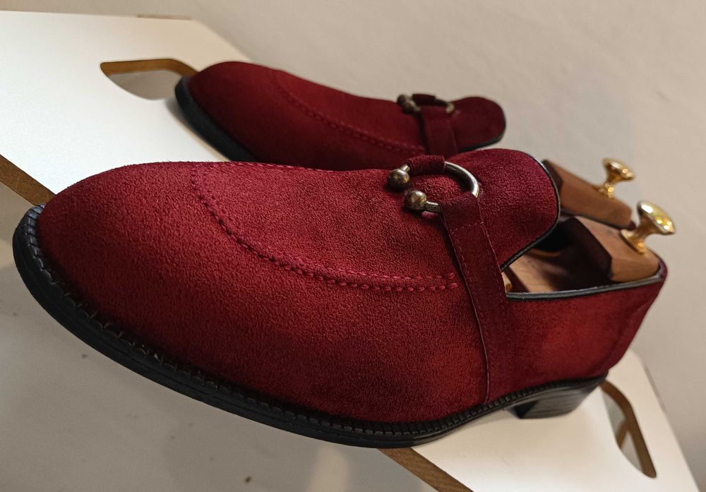 Pantofi loafer suede premium Lavoratione Artigianale piele naturala