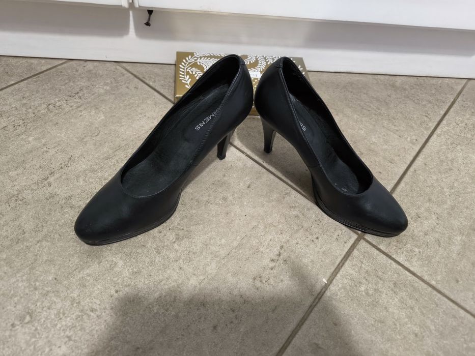 Pantofi negri din piele, Carmens,mărimea 37