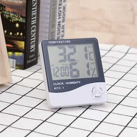 Termometru si higrometru 3 în1,statie meteo,temperatura,umiditate,ceas