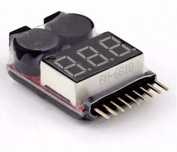 Buzzer Voltmetru Tester Acumulatori 1-8S Lipo/Li-ion//Li-Fe cu alarma