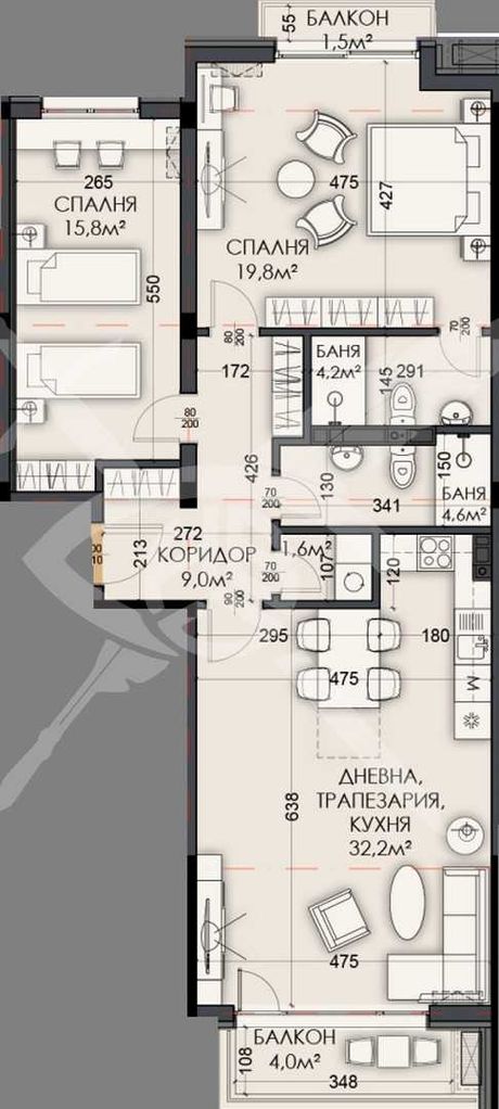 Продава се Тристаен апартамент в Варна, Виница - 128 кв.м за 1188 €/кв.м - Снимка #1