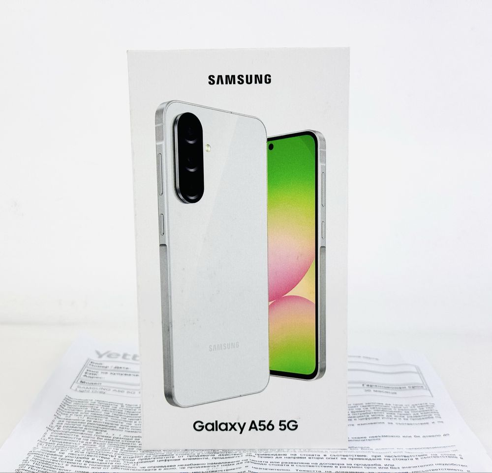 НОВ! Samsung Galaxy A56 5G 128GB 8RAM Lightgray 3г. Гаранция!