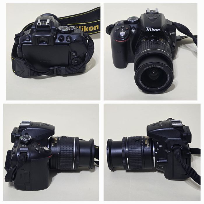 Aparat foto Nikon D5300 cu obiective de 18–55mm și 50mm