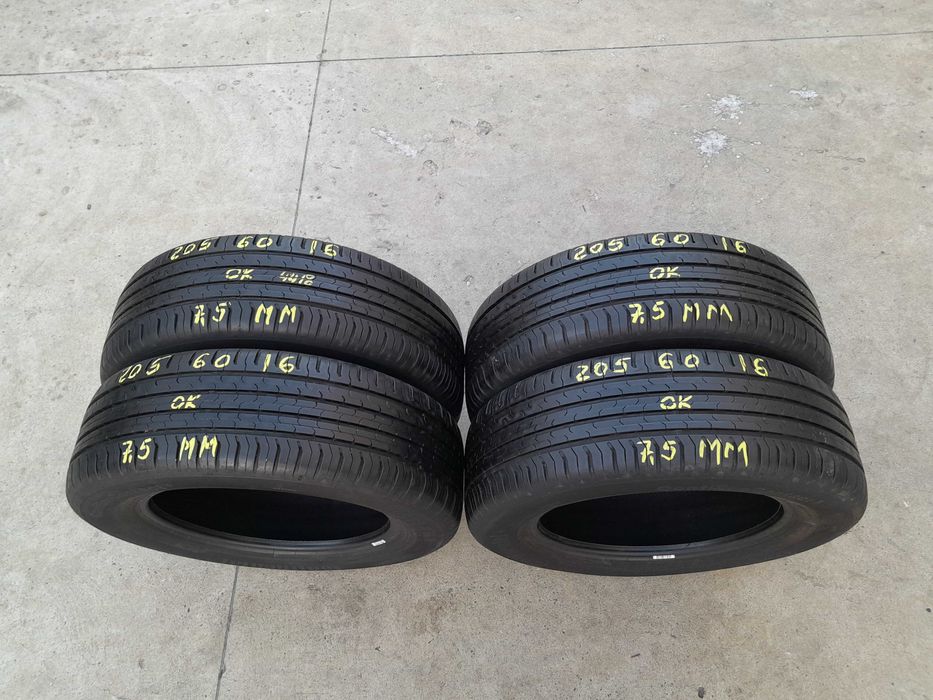 Set 4 anvelope de vara 205 60 16 continental ecocontact 5 cu 7,5 mm