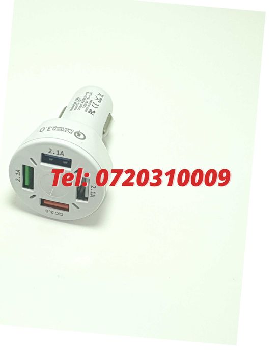 Superfastcharge Incarcator Auto Cu Patru Porturi Usb Partycharge