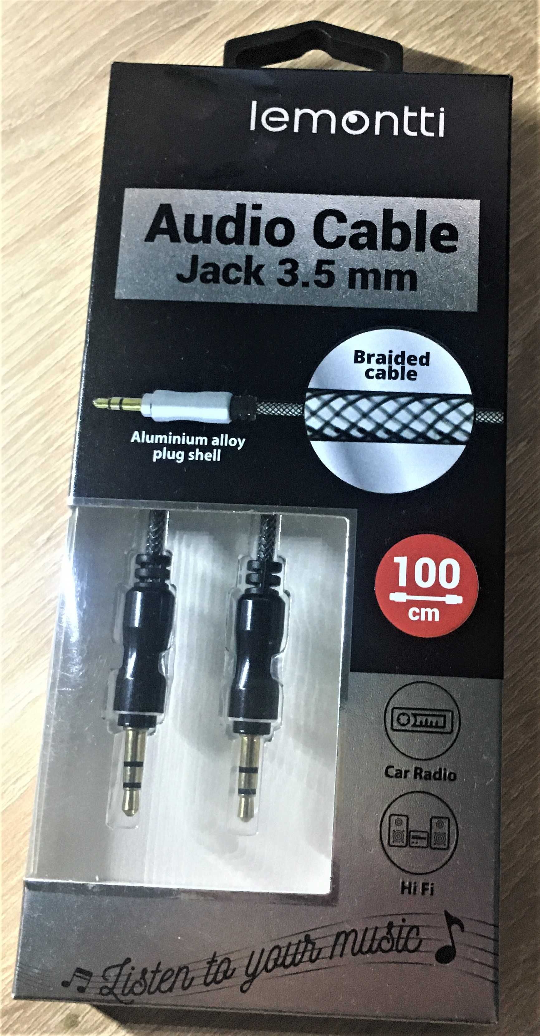 cablu jack 3.5mm lemontti Audio Negru 1m