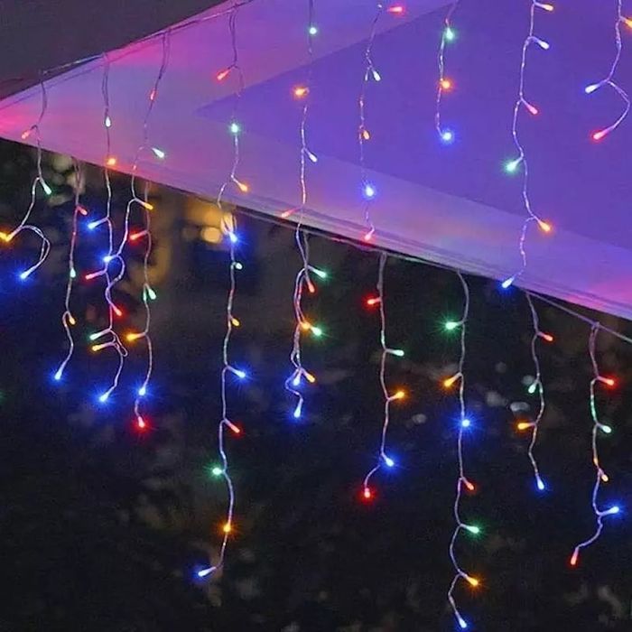 12метра Коледни Лампи Тип Завеса, Висящи Коледни Лампи