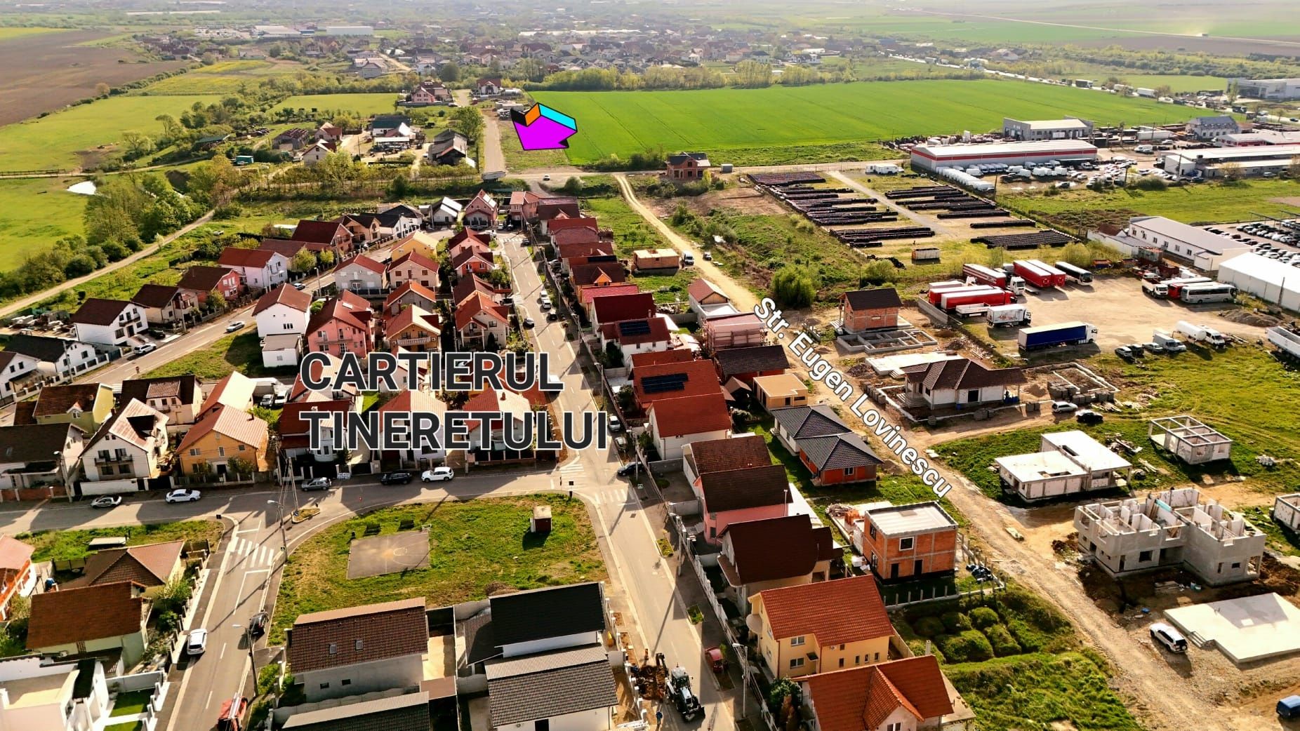 Teren  Oradea  Tineretului Apă GAZ Canal  425  mp 17,5m front stradal