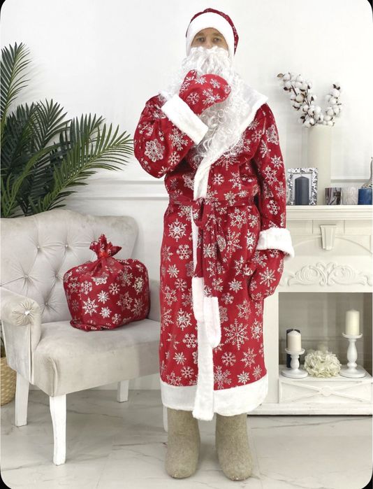 Костюм деда мороза взрослый новый 5000 тенге