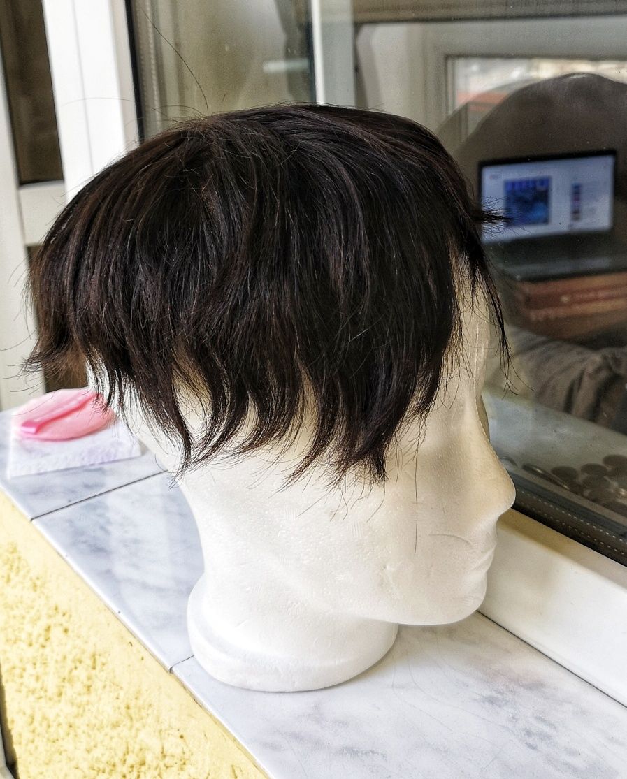 Мъжко тупе Hair System 2бр и мрежа основа за тупе, перука