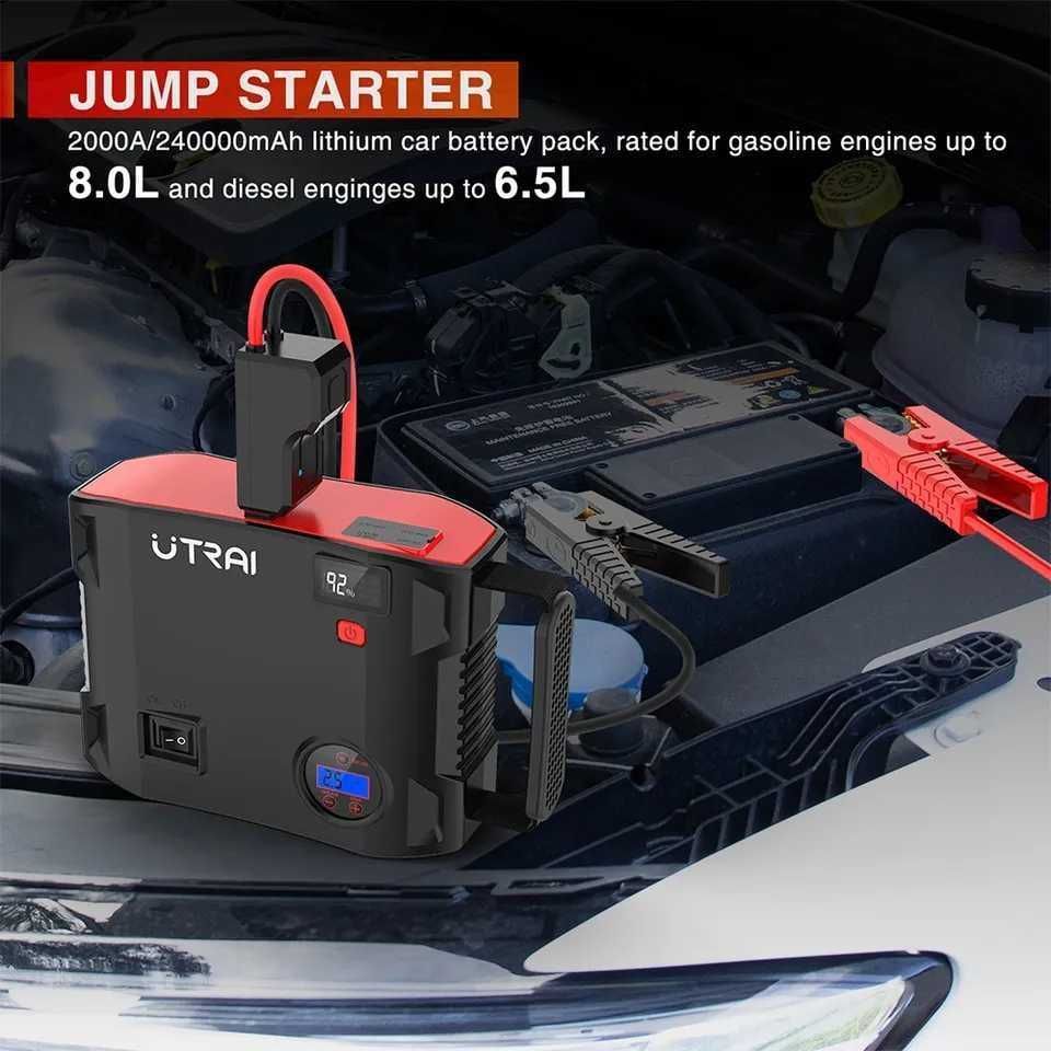 baterie auto Starter auto cu compresor UTRAI de 2000A Power bank