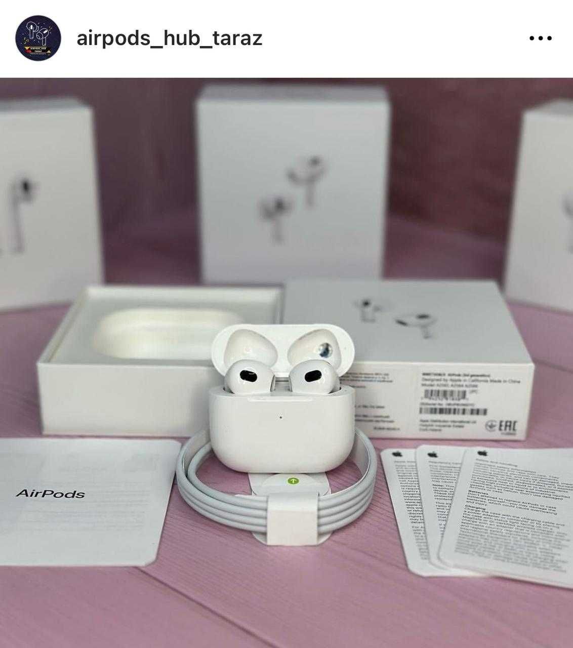 Airpods Эйрподс премиум качества с полным бассом