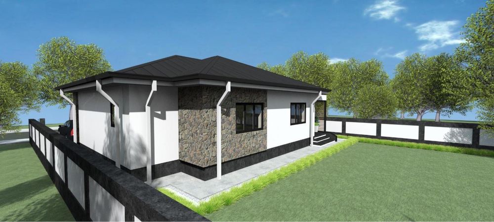 Casa pe parter de vanzare la intrare in Cumpana pe partea stanga