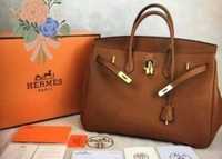 Geanta Hermes Birkin cognak,new model import Franța, accesorii incluse