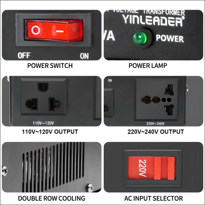 НОВ! 500W 220V към 110V Тороидален Трансформатор/Преобразувател