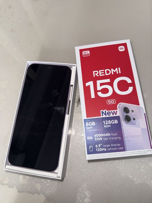 Чисто нов Redmi 15C 5G – 8GB / 128GB – НЕРАЗОПАКОВАН