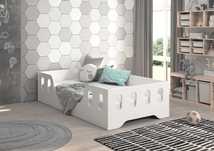 Pat copil cu saltea LAKI 140x70 Sanoma sau alb (la alegere)