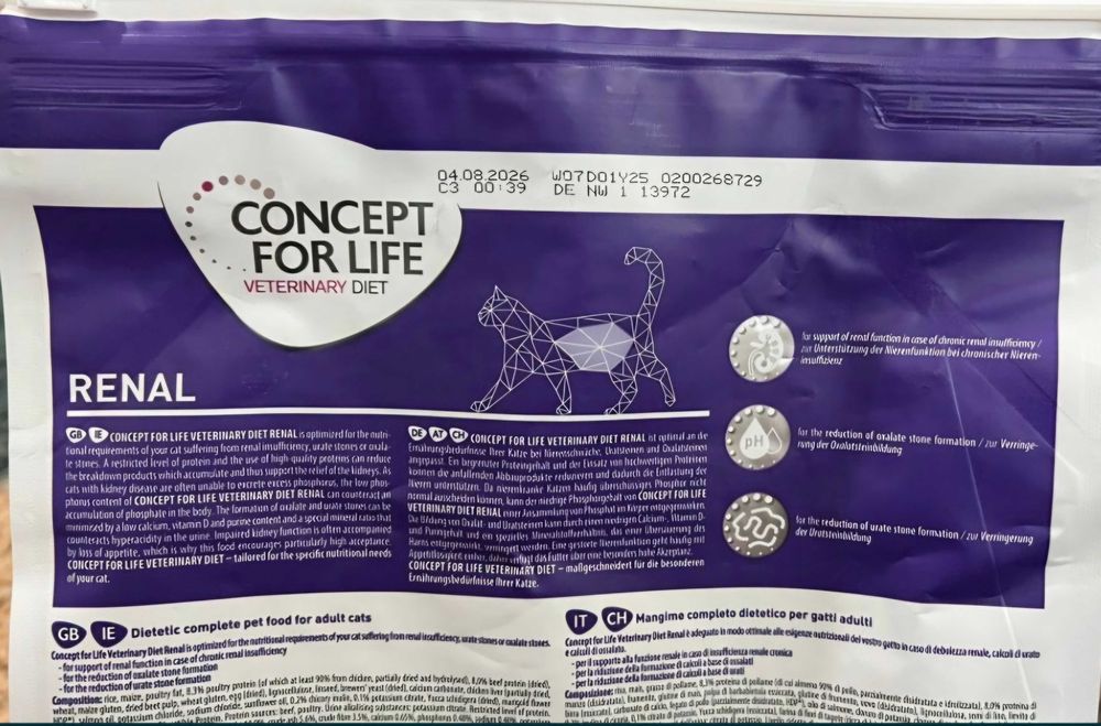 Hrana uscata pisici - Concept for Life Veterinary Diet Renal