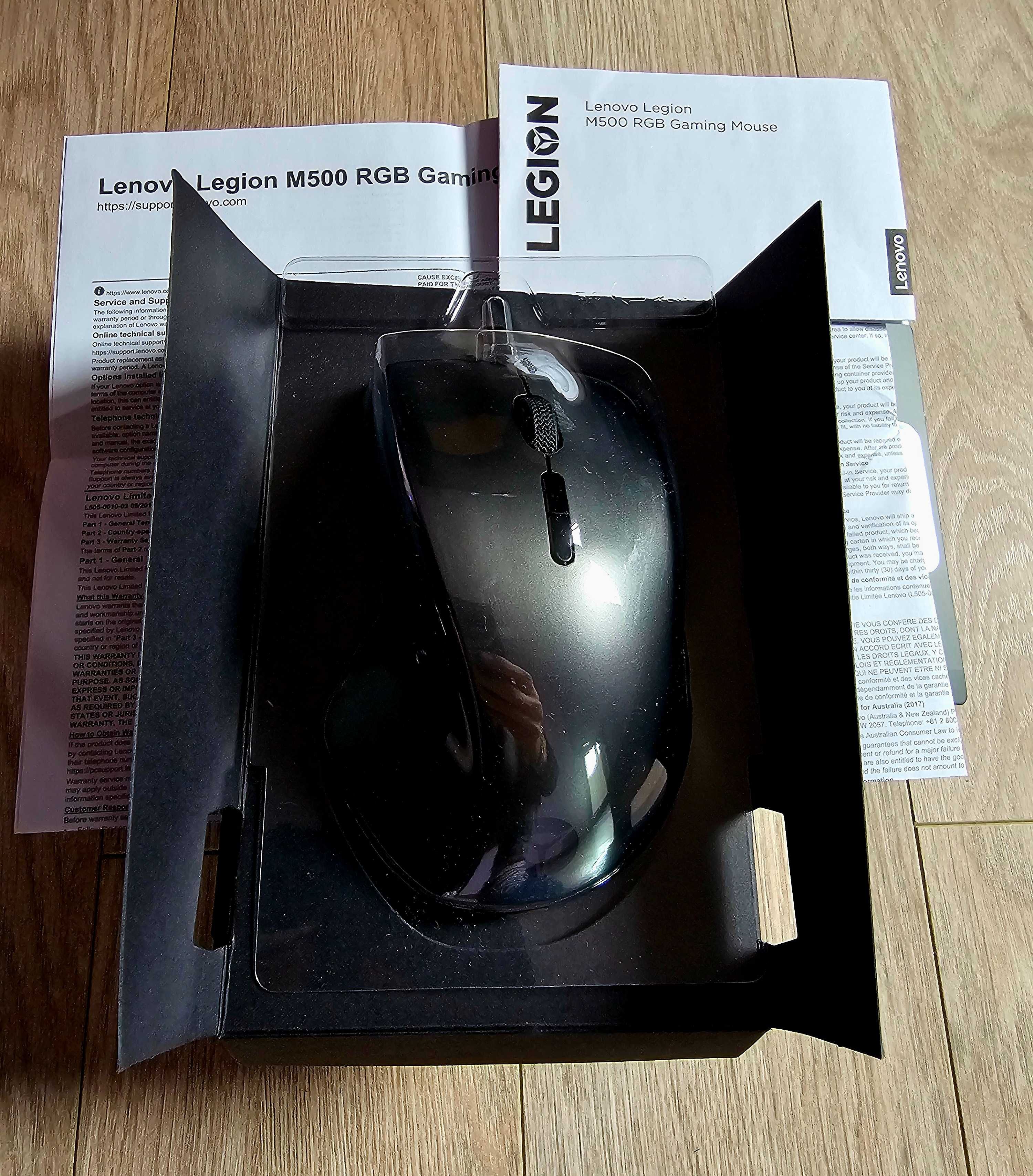 Професионална гейм мишка Lenovo M500 RGB 16000 DPI 7 бутона 1ms Omron