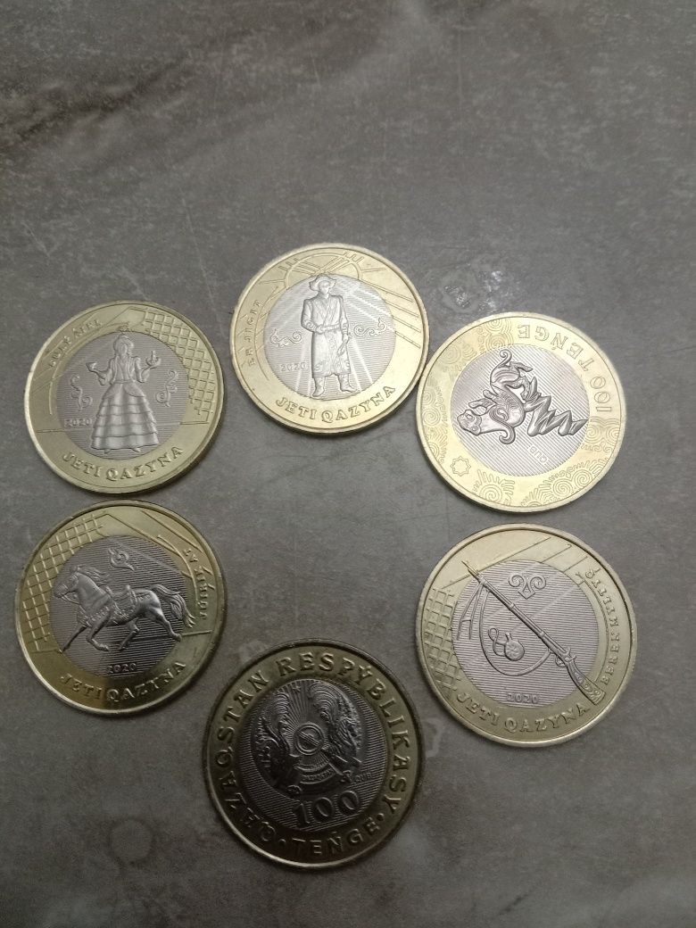 Юбилейные монеты номинал 100 тенге