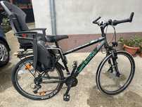 Bicicleta Yazoo Evil 2.6, sistem viteze Shimano, scaun de copii Hamax